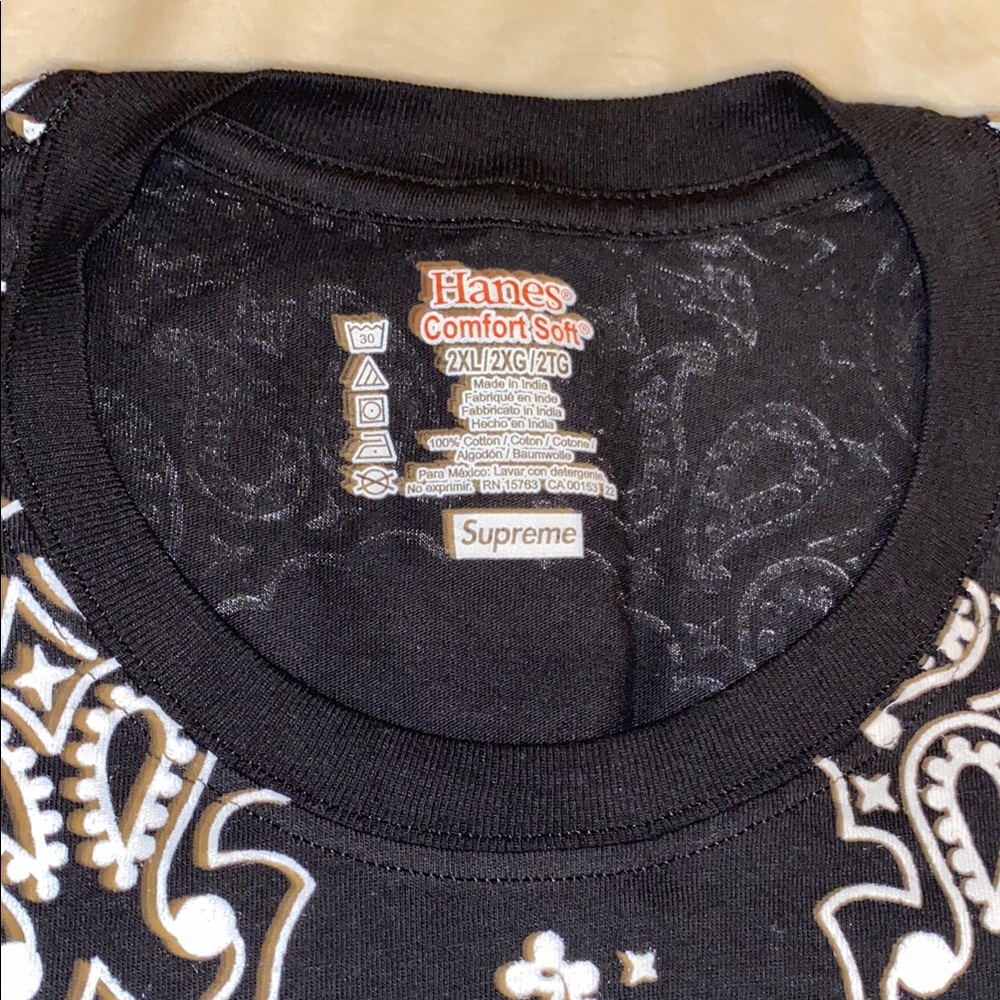 Supreme Black and White Graphic Tee